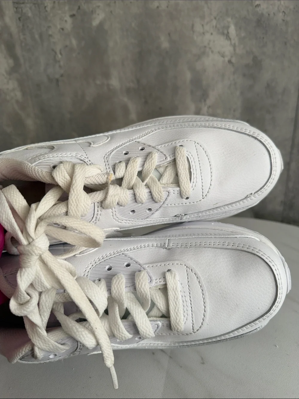 Nike White Air Max 90 Sneakers 5 youth